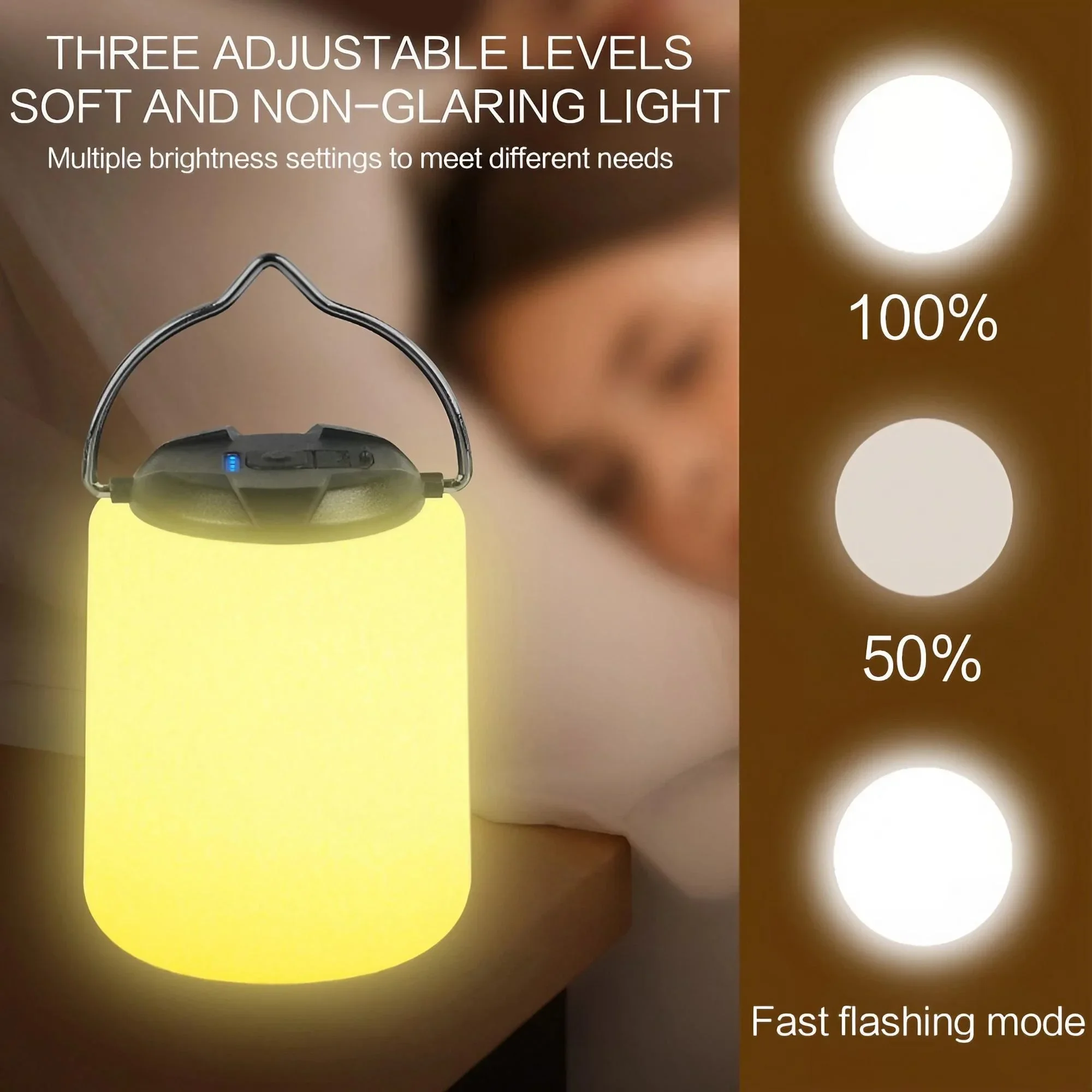 Power Outage Light - 3-stufige Helligkeitsregulierung, USB-aufladbares Outdoor-LED-Campinglicht, superhelle Notbeleuchtung