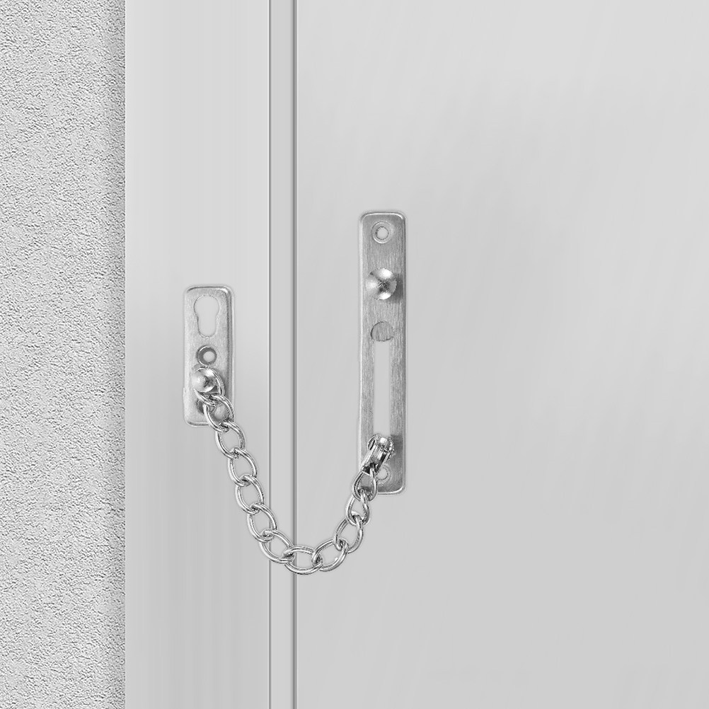 Security Chain Door - 2 Stück Edelstahl-Türkettenschloss, Hochleistungs-Sicherheitsriegel, Diebstahlschutz für