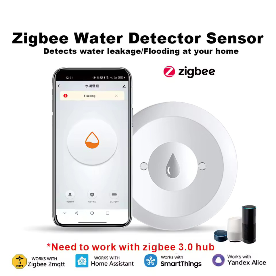 Water Alarm Sensor - Kompatibel mit Tuya ZigBee 3.0 Wassersensor,