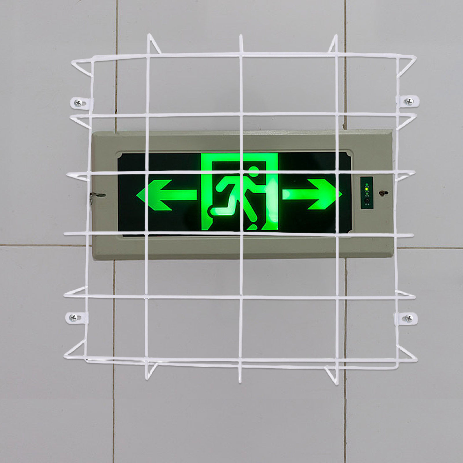 Wandmontierter Stahlgitterkäfi – Emergency Exit Sign Bewertung und Preis